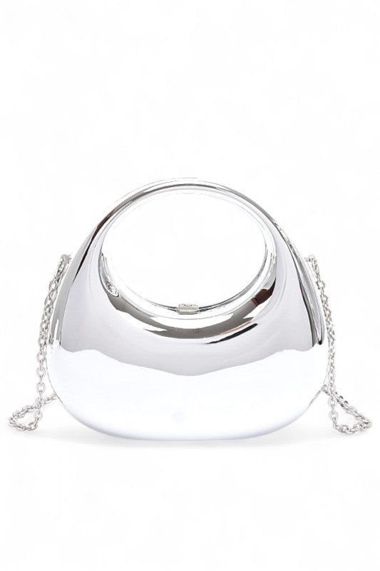 Polished Molded Top Handle Clutch