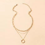 Three Layered Pendant Necklace