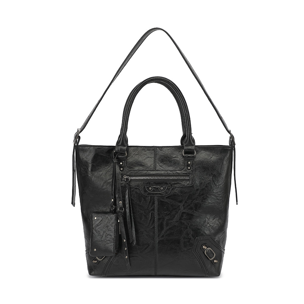 Removable Strap Crossbody Hobo with Front Zip Pocket