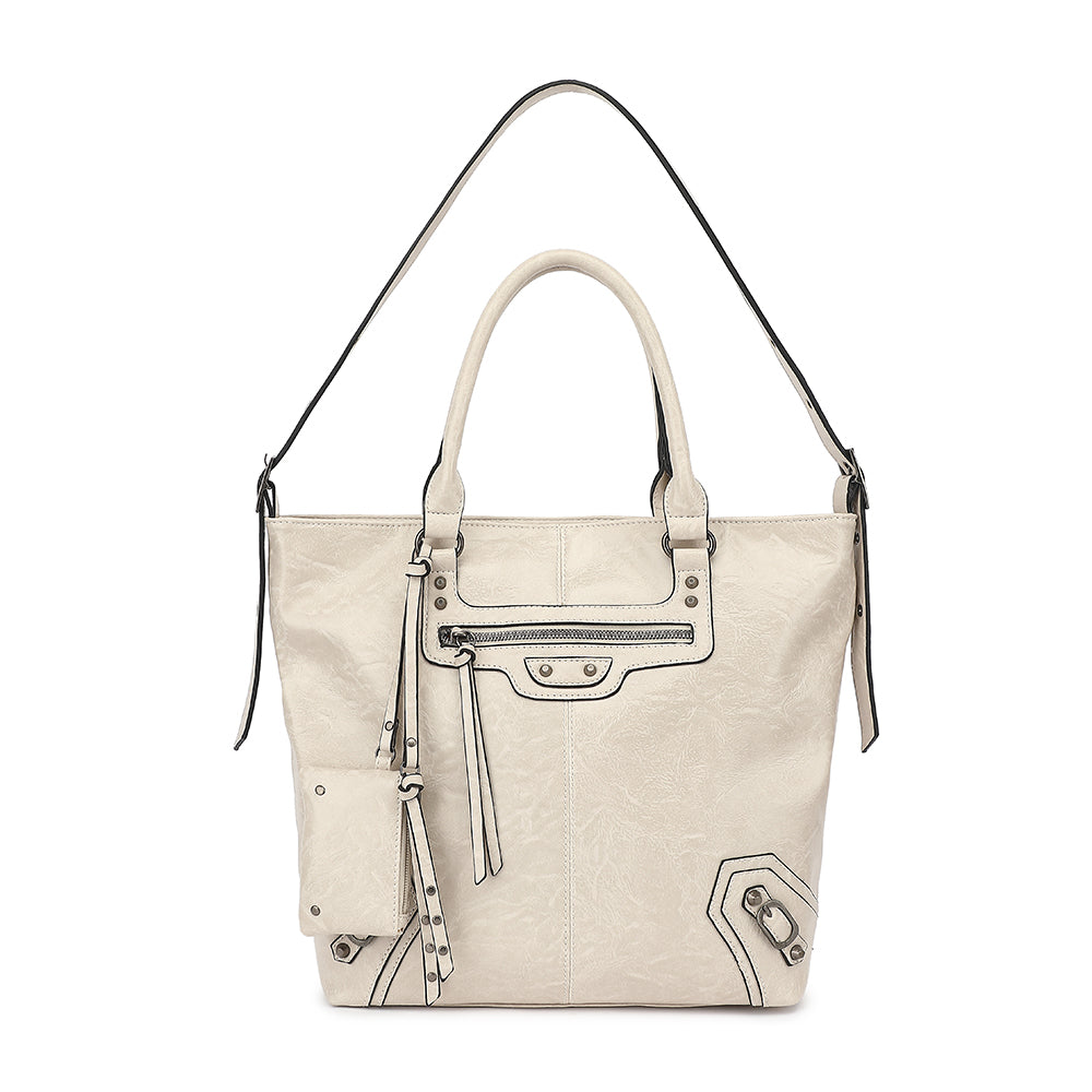 Removable Strap Crossbody Hobo with Front Zip Pocket