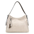 Hobo with Stitching Detail and Leopard Trim