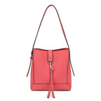 Triple Compartment Hobo with Lock Hardware