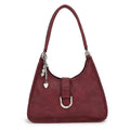 Double Handle Satchel with Whipstitch Detail and Charm