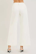 RISEN High Rise Ankle Wide Pants