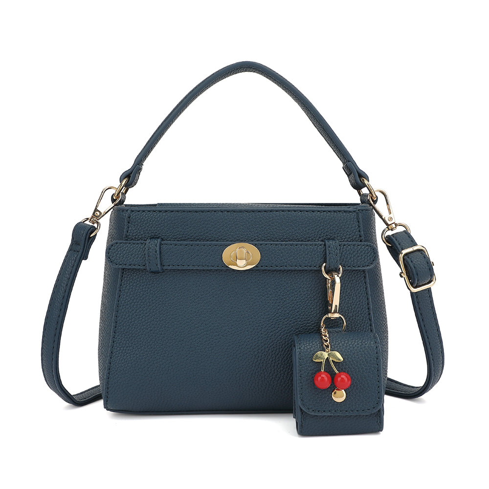 Satchel with Ear Bud Case and Charm