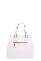 Nicole Lee USA Monogram Pattern Handbag with Rhinestones Decor