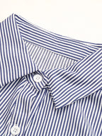 Striped Button-Up Shirt Dress