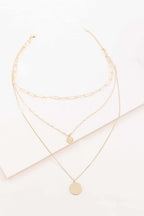 Multi Layered Coin Pendant Necklace