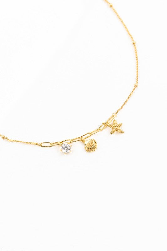 By The Sea Charm Necklace | Gold (14K)