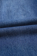 Double Button Zip Fly Straight Leg Jeans