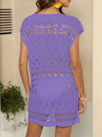 Openwork Round Neck Cover-Up