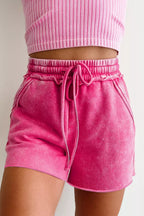 Wash Drawstring Shorts