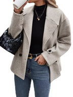Double-Breasted Wool Blend Casual Jacket