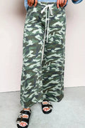 Camo Print Wide Leg Jeans