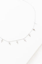 Cross Tassel Drop Necklace | Silver (sterl.)