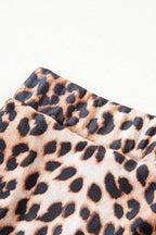 Leopard Tiered Patchwork Mini Skirt
