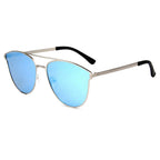 ALMONTE | Women Flat Lens Polarized Round Fashion Aviator Sunglasses