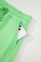 Drawstring Solid Mini Skort