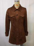 Full Size Suede Button-Down Jacket Plus Size