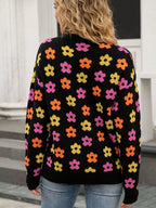 Floral Crew Neck Sweater