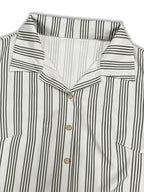Plus Size Striped Button Front Midi Dress