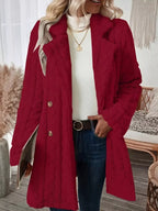 Cozy Faux Shearling Double-Breasted Outerwear