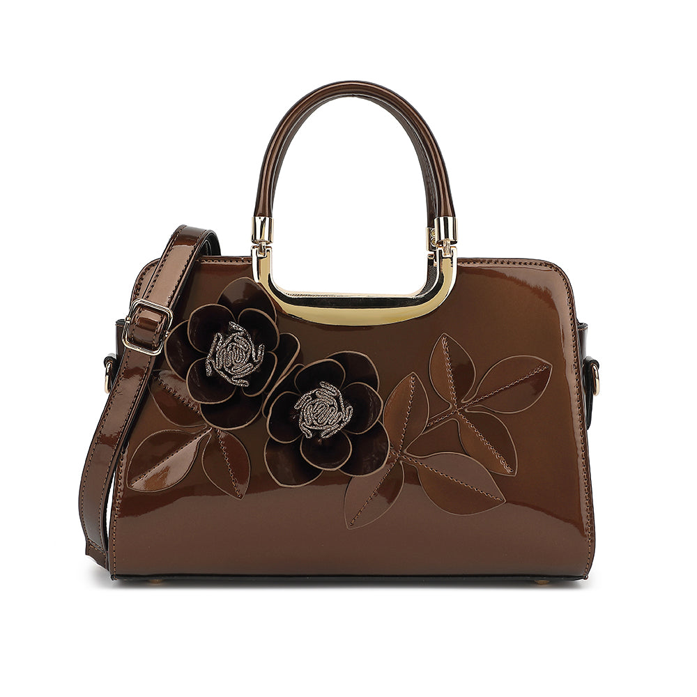 Patent Leather Frame Satchel