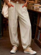 Plus Size Relaxed Fit Casual  Pants