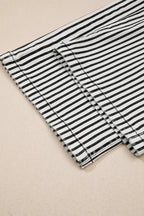 Stripe Patch Pocket High Waist Shift Denim Jeans
