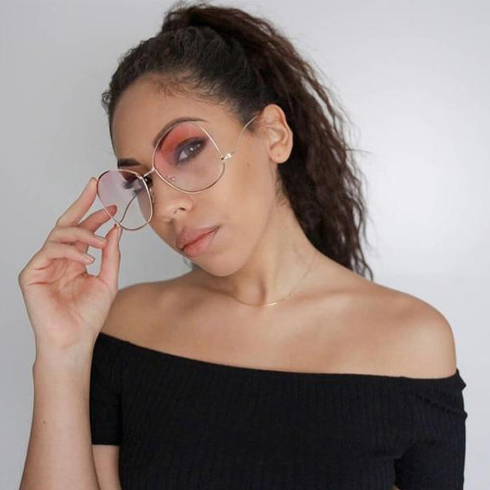 EUGENE | Women's Trendy Oversized Pantone Lens Sunglasses