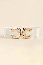 Zinc Alloy Buckle Elastic Wide Belt