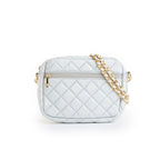 SueEllen Quilted Small Crossbody Bag with Gold Cha