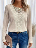 Lace Trim Long Sleeve T-Shirt