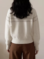 Cable Knit Button Up Cardigan
