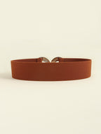 Geometric Buckle Elastic Wide Belt