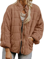 Quilted Zip Up Outerwear