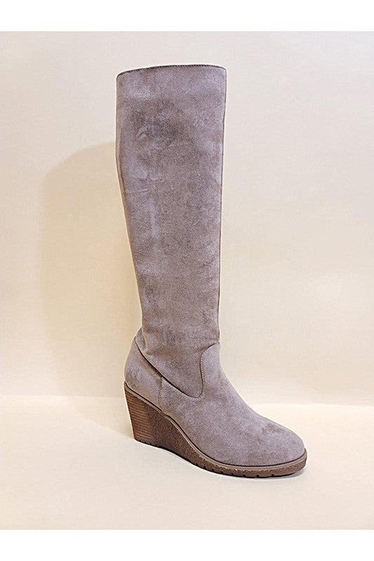 Wedge Knee High Boots