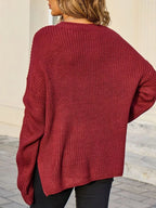 Pocket Detail Round Neck Sweater