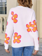 Floral Crew Neck Sweater