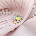 Colorful Sunburst Rhinestone Pendant Charm