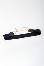 Circle Shape Buckle Zinc Alloy Buckle PU Leather Belt