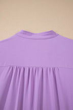 V Neck Puff Sleeve Summer Blouse