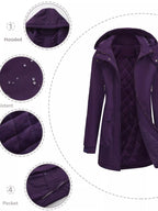 Full Size Zip Up Hooded Parka Outerwear Plus Size