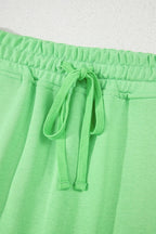 Drawstring Solid Mini Skort