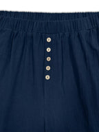 Plus Size Elastic Waist Casual Shorts