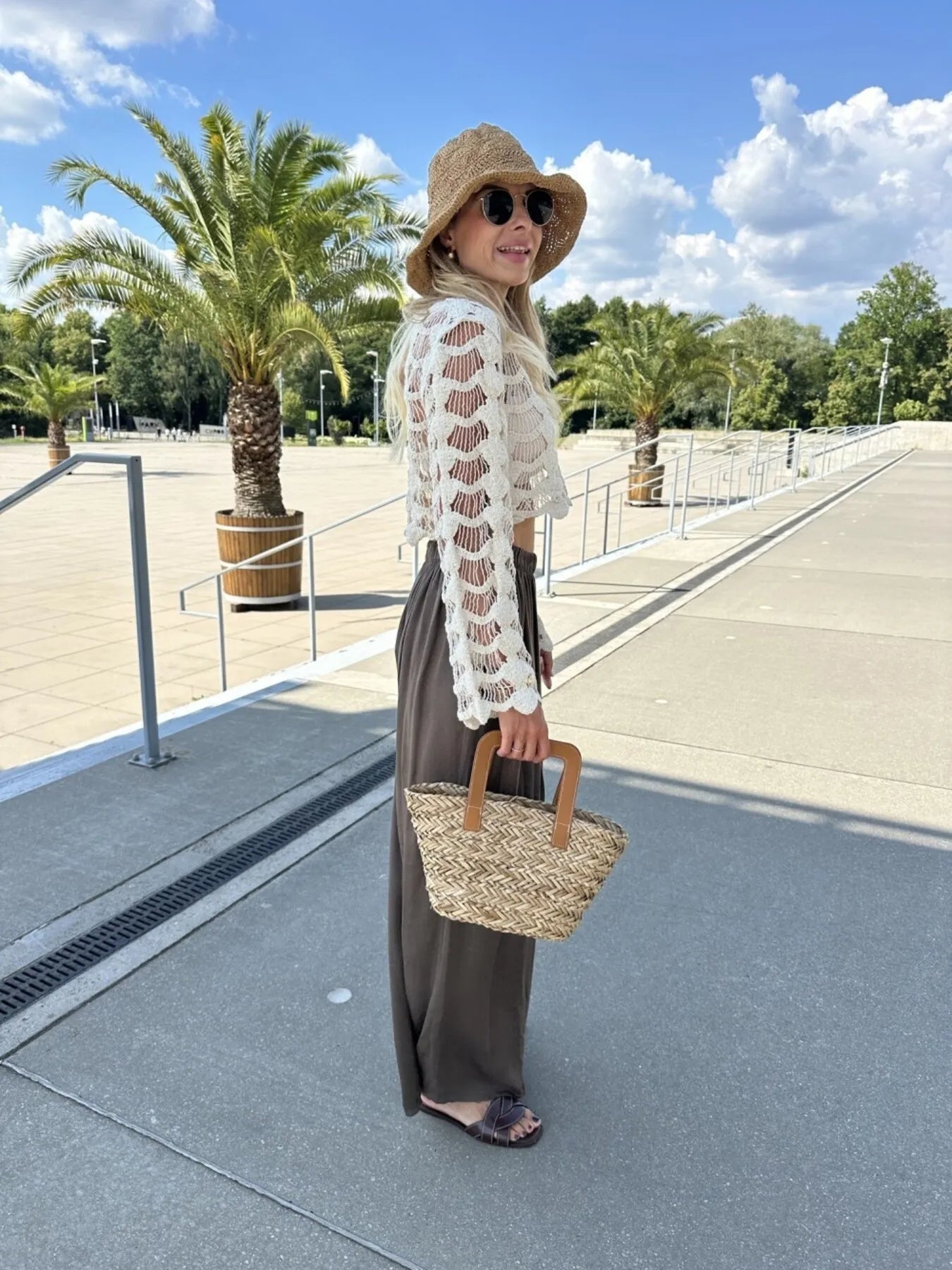 Crochet Long Sleeve Knit Cover Up