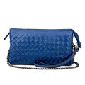 Genuine Leather Woven Clutch Shoulder Bag