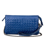 Genuine Leather Woven Clutch Shoulder Bag