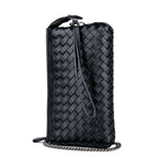 Genuine Leather Woven Clutch Shoulder Bag