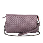 Genuine Leather Woven Clutch Shoulder Bag